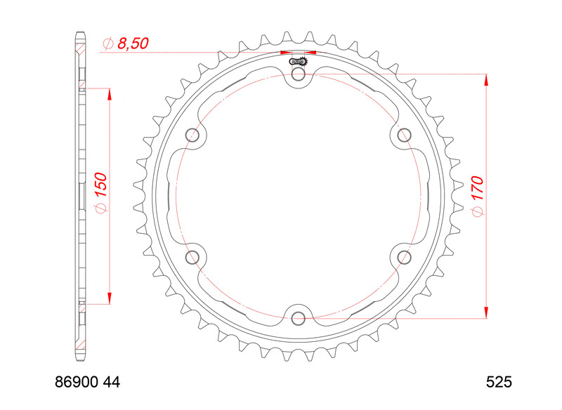 Couronne AFAM acier standard – 525