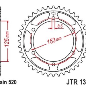 Couronne JT SPROCKETS Acier Standard – 520
