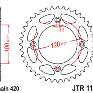 Couronne JT SPROCKETS Acier Standard – 420