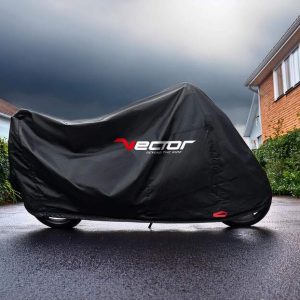 Housse de protection intérieure/extérieure VECTOR H20 pour moto/scooter – noir – XL