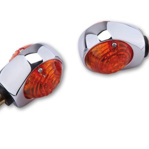 Clignotant de guidon HIGHSIDER smart Ochsenauge homologué – verre orange – la paire
