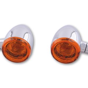 Clignotant HIGHSIDER smart Bullet Light homologué – verre orange – la paire