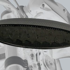 Feu arrière LED HIGHSIDER smart Number1 avec éclairage de plaque – fumé – à l&rsquo;unité