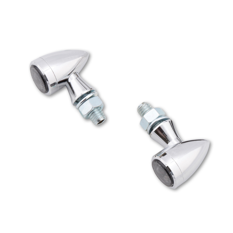 Feu arrière/clignotant LED HIGHSIDER smart Sixteen Bullet 3en1 homologué – verre fumé – la paire