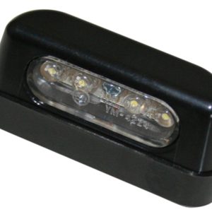 Éclairage de plaque LED HIGHSIDER smart plastique ABS – noir – à l&rsquo;unité