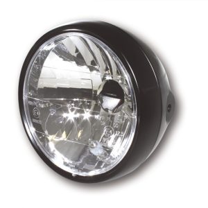 Feu avant HIGHSIDER smart – 6 1/2 pouces – boîtier métallique – avec feux de position – homologué E – noir – à l&rsquo;unité