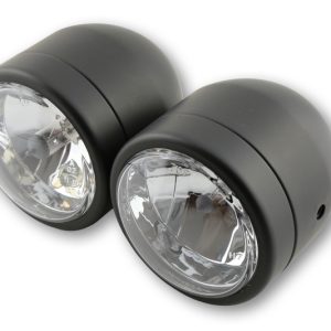 Feux avant additionnels HIGHSIDER smart – feu de route et feu de croisement (3-1/2&Prime;) – homologué E – noir – paire