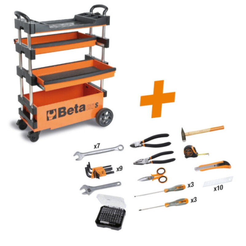 Chariot porte-outils BETA + 100 outils Beta offerts