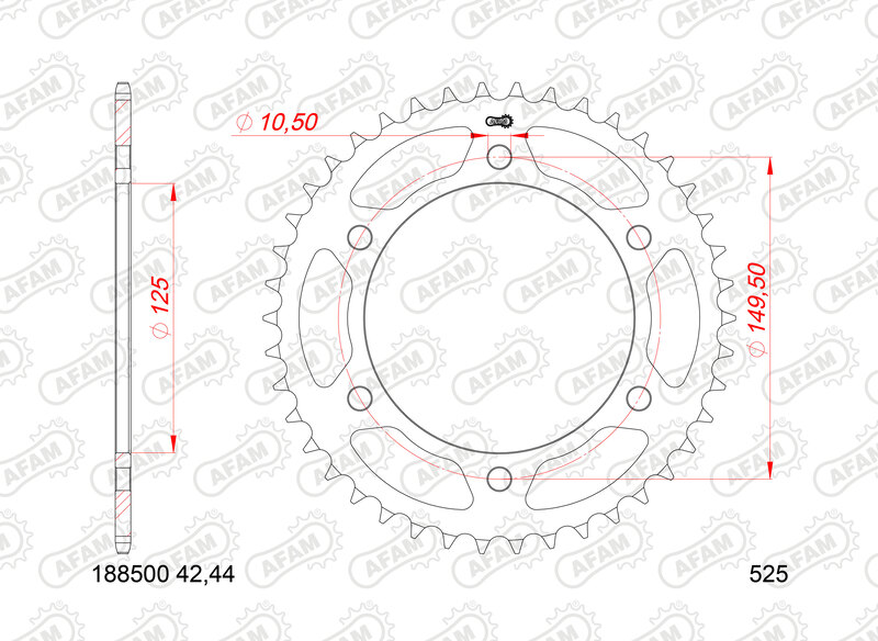 Couronne AFAM acier standard – 525