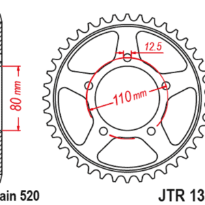 Couronne JT SPROCKETS Acier Standard – 520