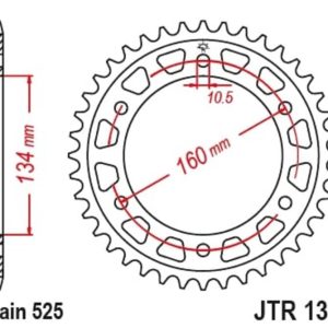 Couronne JT SPROCKETS Acier Standard – 525