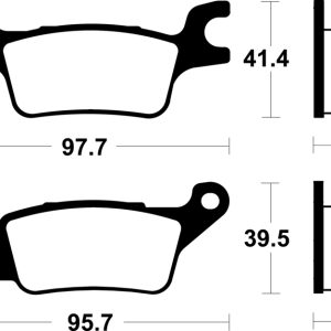 Plaquettes de frein TECNIUM Scooter organique – ME510