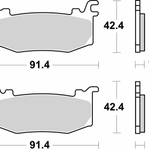 Plaquettes de frein BREMBO route métal fritté – 07BB44RC