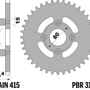 Couronne PBR acier standard – 415