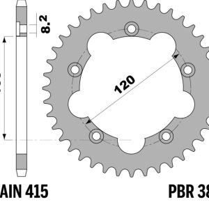 Couronne PBR acier standard – 415
