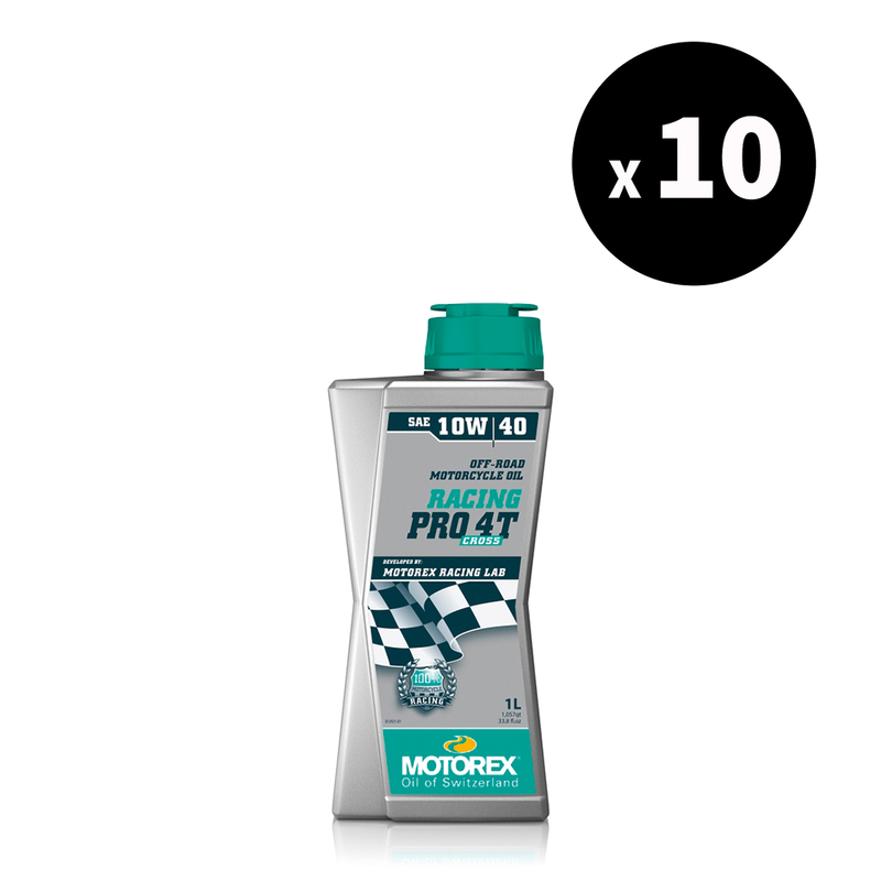 Huile moteur MOTOREX Racing Pro Cross 4T – 10W40 – 1L (x10)