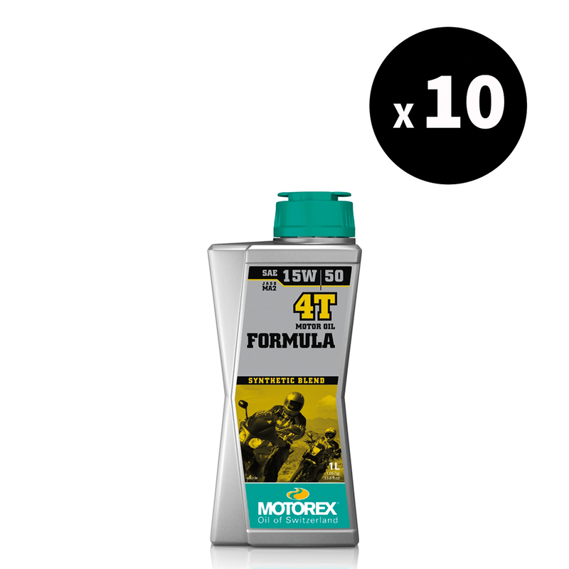 Huile moteur MOTOREX Formula 4T – 15W50 JASO MA2 – 1L (x10)