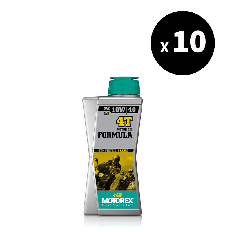 Huile moteur MOTOREX Formula 4T – 10W40 JASO MA2 – 1L (x10)