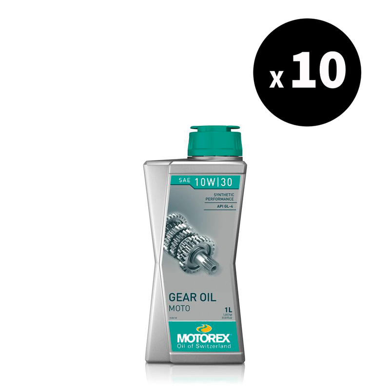Huile de boîte de vitesses MOTOREX 2T Gear Oil – 10W30 – 1L (x10)