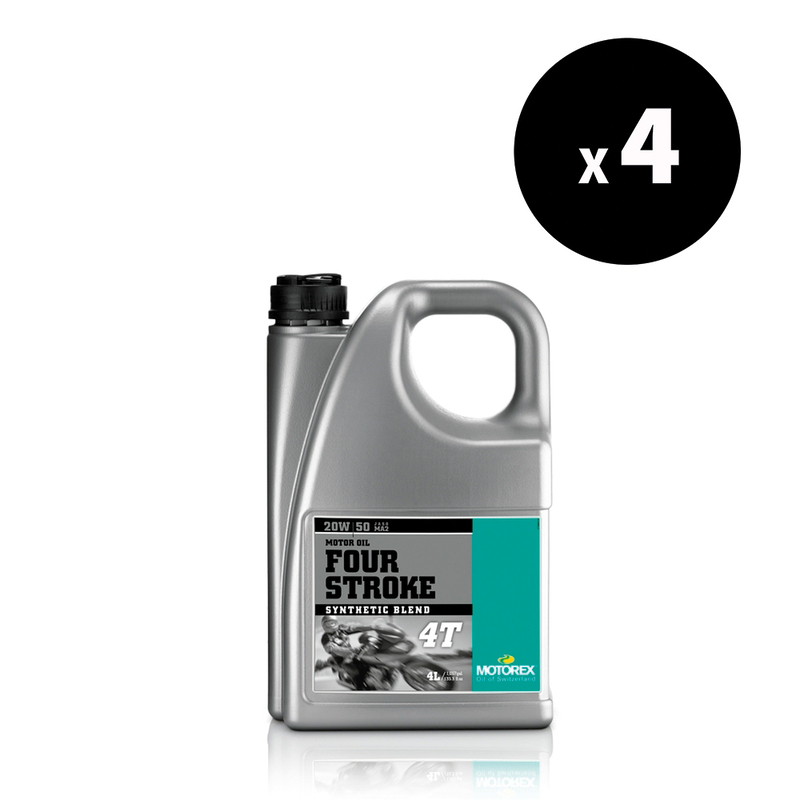 Huile moteur MOTOREX Four Stroke – 20W50 JASO MA2 – 4L (x4)