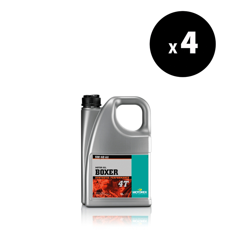 Huile moteur MOTOREX Boxer 4T – 5W40 JASO MA2 – 4L (x4)