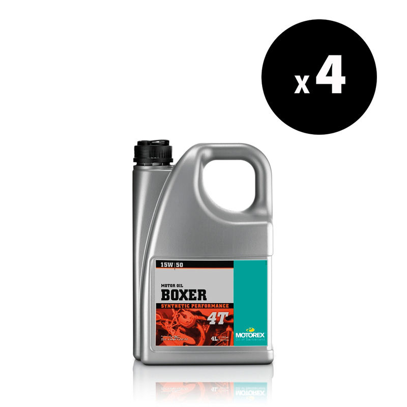 Huile moteur MOTOREX Boxer 4T – 15W50 – 4L (x4)