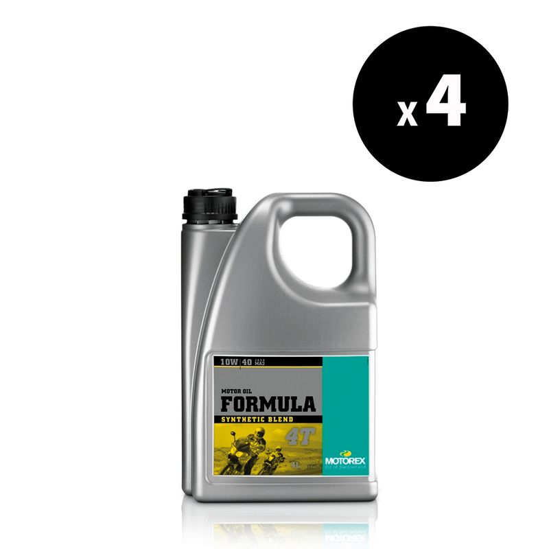 Huile moteur MOTOREX Formula 4T – 10W40 JASO MA2 – 4L (x4)