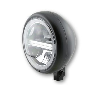Feu avant LED HIGHSIDER pro Pecos Type 6 – 5 3/4 pouces – fixation inférieure – avec TFL – noir