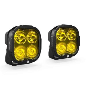 Kit d&rsquo;éclairage universel DL4 lentille jaune avec câblage Premium