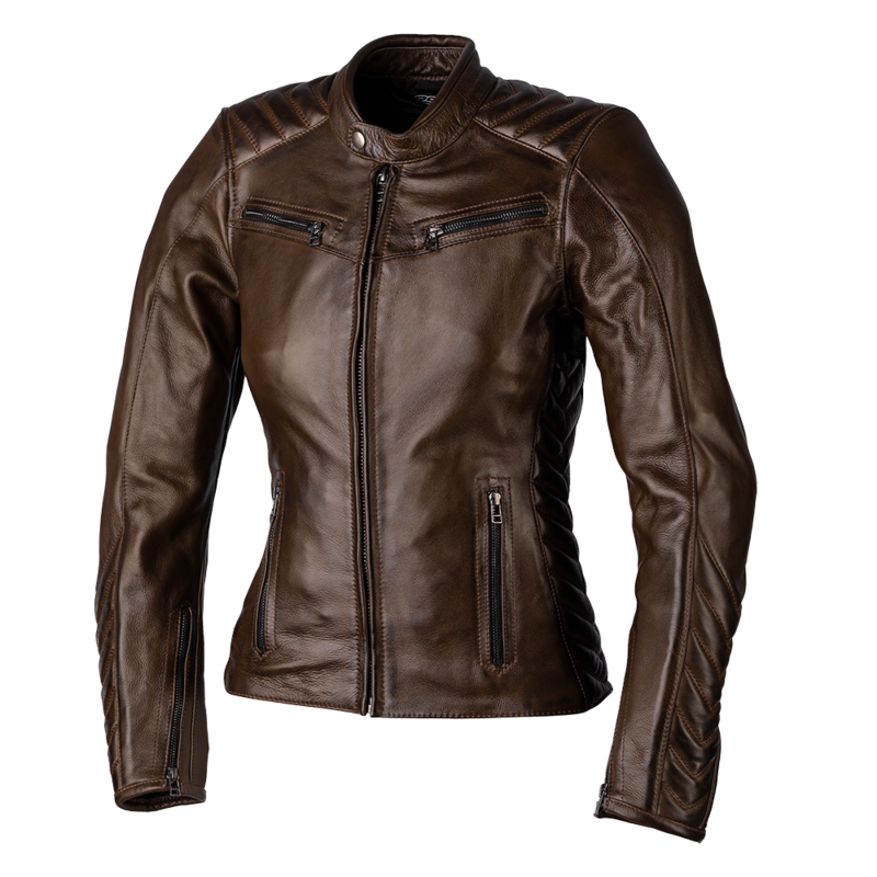 Veste femme RST Roadster 3 CE cuir – marron