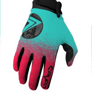 Gants SEVEN Annex 7 DOT – rouge fluo/bleu