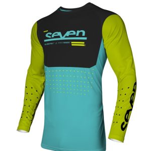 Maillot SEVEN Vox Aperture junior – jaune fluo/bleu