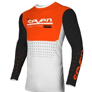Maillot SEVEN Vox Aperture junior – blanc/orange
