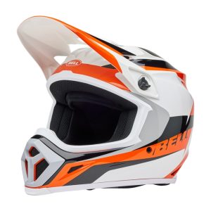 Casque BELL MX-9 Mips – Rift Gloss Orange/White