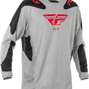 Maillot FLY RACING Kinetic SYM – gris clair/rouge/noir