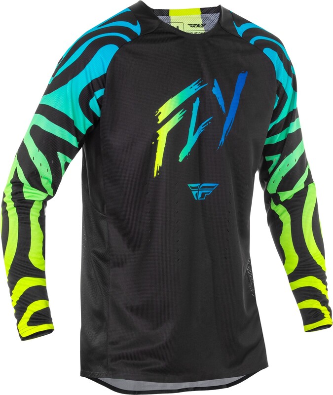 Maillot FLY RACING Evolution DST S.E. Zen – noir/bleu/Hi-Vis