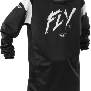 Maillot enfant FLY RACING Kinetic Stoke – noir/blanc