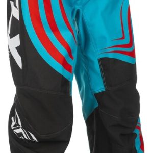 Pantalon enfant FLY RACING F-16 – Cyan/noir/rouge