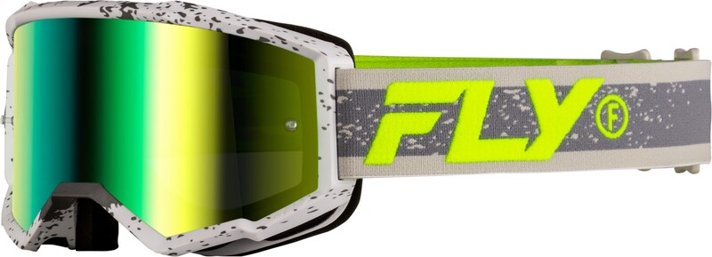 Masque FLY RACING Zone Dark Grey/Hi-Vis – écran Iridiscent Green