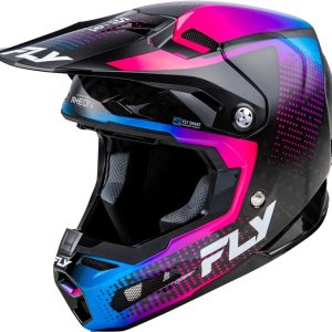 Casque FLY RACING Formula S Carbon Protocol – noir carbone/bleu/rose