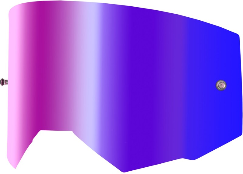 Écran FLY RACING avec fixation pour tear-off – écran rouge Iridescent fumé