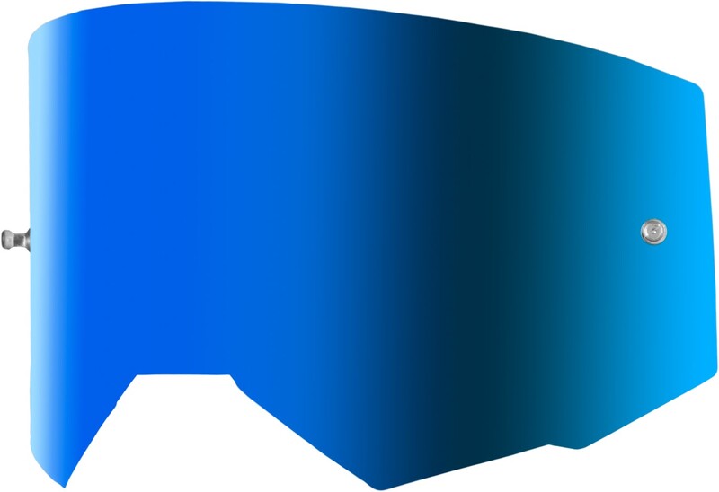 Écran FLY RACING avec fixation pour tear-off – écran Sky Blue fumé