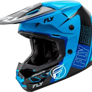 Casque FLY RACING Kinetic Rally – bleu/noir/blanc