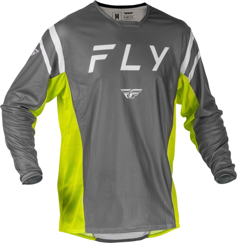 Maillot FLY RACING Kinetic Mesh – gris/jaune