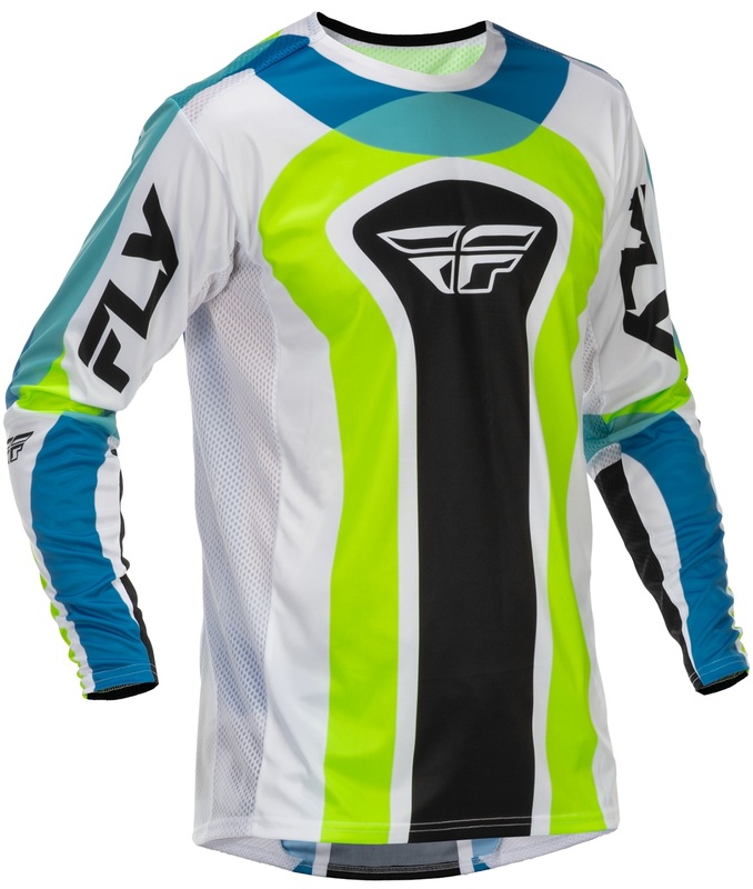 Maillot FLY RACING Lite Current L.E. – blanc/Lime/bleu