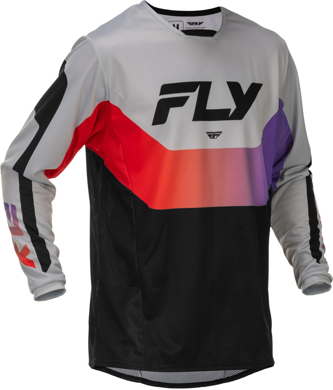 Maillot FLY RACING Kinetic – gris/rouge/violet/noir