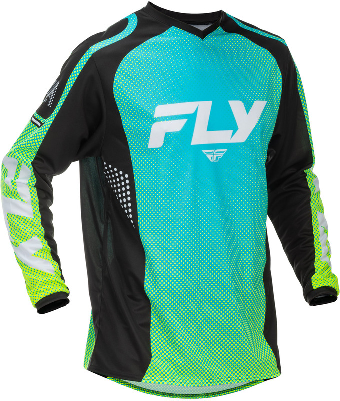 Maillot FLY RACING F-16 – Aqua/noir/blanc
