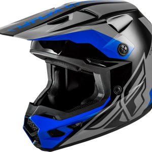 Casque FLY RACING Kinetic Crest – gris/noir/bleu