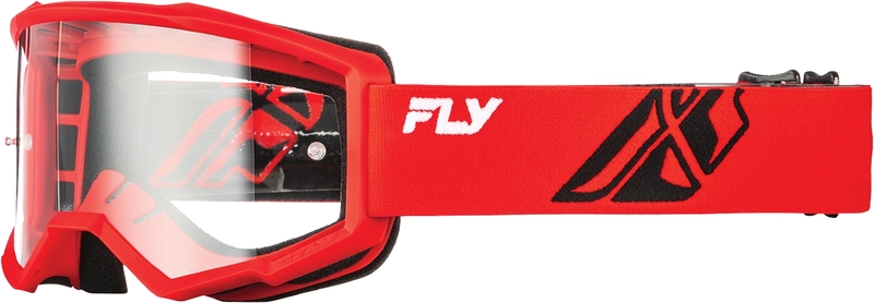 Masque FLY RACING Focus rouge/noir – écran clair