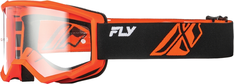 Masque FLY RACING Focus noir/orange – écran clair